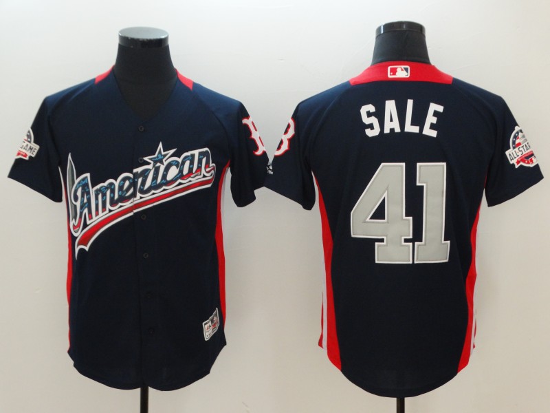 Men  Boston Red Sox #41 Sale blue Game 2018 All star MLB Jerseys